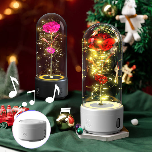 Éternelle Rose LED et haut parleur compatible Bluetooth