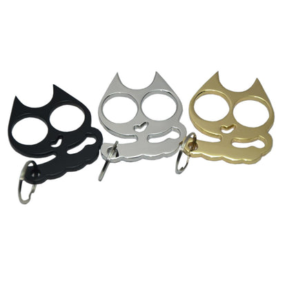 New Kitten Outdoor Defense Keys, Metal Double-finger Fasteners, Outdoor Defense Broken Window Gift