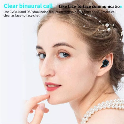 Funny Écouteurs 9D Bluetooth 5.3 à commande tactile écouteurs intra-auriculaires sans fil casque