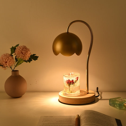 Roses Dimmable Lumière Ambiante Fusionné Bougie Parfumée Lampe De Chevet